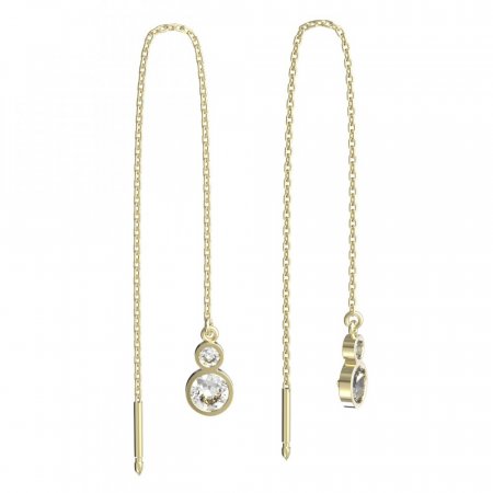 BeKid, Gold kids earrings -864 - Switching on: Chain 9 cm, Metal: Yellow gold 585, Stone: Diamond