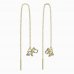 BeKid, Gold kids earrings -1159 - Switching on: Chain 9 cm, Metal: Yellow gold 585, Stone: Green cubic zircon