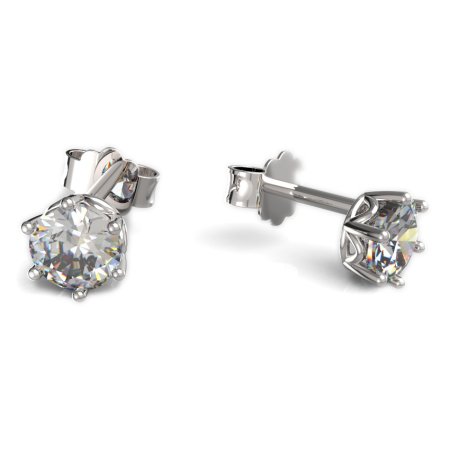 BeKid dětské náušnice 1294 Bílé zlato - 585 Diamant
