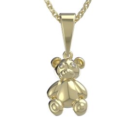 BG zlatý přívěs medvídek 1583 Bílé zlato - 585