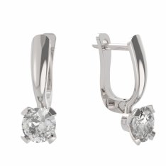 BG zlaté náušnice 558 Bílé zlato - 585 Diamant