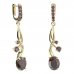 BG earring oval 493-P93 - Metal: Silver 925 - rhodium, Stone: Garnet