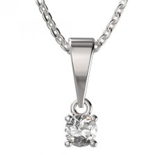 BG zlatý přívěšek  725 Bílé zlato - 585 Diamant