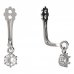 BeKid Gold earrings components I3 - Metal: White gold 585, Stone: Red cubic zircon