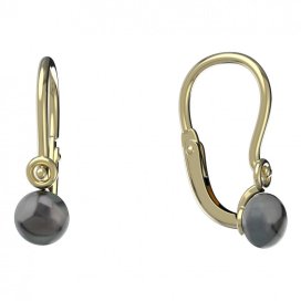 BeKid dětské náušnice 1290 s perlou Žluté zlato - 585