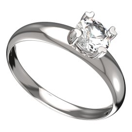BG zlatý prstýnek 885 T Bílé zlato - 585 Diamant