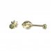 BG garnet earrings - 1292 - Switching on: Puzeta, Metal: Yellow gold 585, Stone: Moldavite