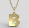 BeKid, Gold kids pendant - letter B - Metal: Yellow gold 585