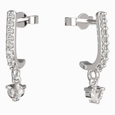 BG zlaté náušnice 780 Bílé zlato - 585 Diamant