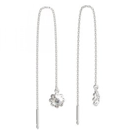 BeKid dětské náušnice kvítek 838 Bílé zlato - 585 Diamant