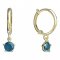 BeKid, Gold kids earrings -874 - Switching on: Brizura 0-3 roky, Metal: Yellow gold 585, Stone: White cubic zircon