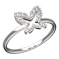 BeKid dětský prsten  motýlek 846 Bílé zlato - 585 Diamant
