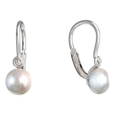 BeKid dětské náušnice 1291 s perlou Bílé zlato - 585