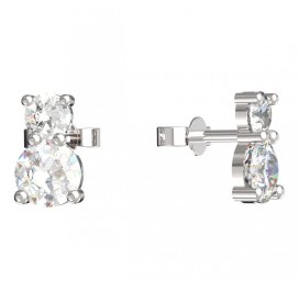 BeKid dětské náušnice 857 Bílé zlato - 585 Diamant