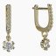 BG zlaté náušnice 870 Bílé zlato - 585 Diamant