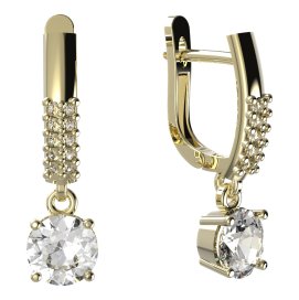 BG zlaté náušnice 727 Žluté zlato - 585 Diamant