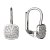 BG zlaté diamantové náušnice 1581 Bílé zlato - 585 Diamant lab-grown