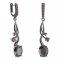 BG earring oval 479-P93 - Metal: Silver 925 - rhodium, Stone: Garnet