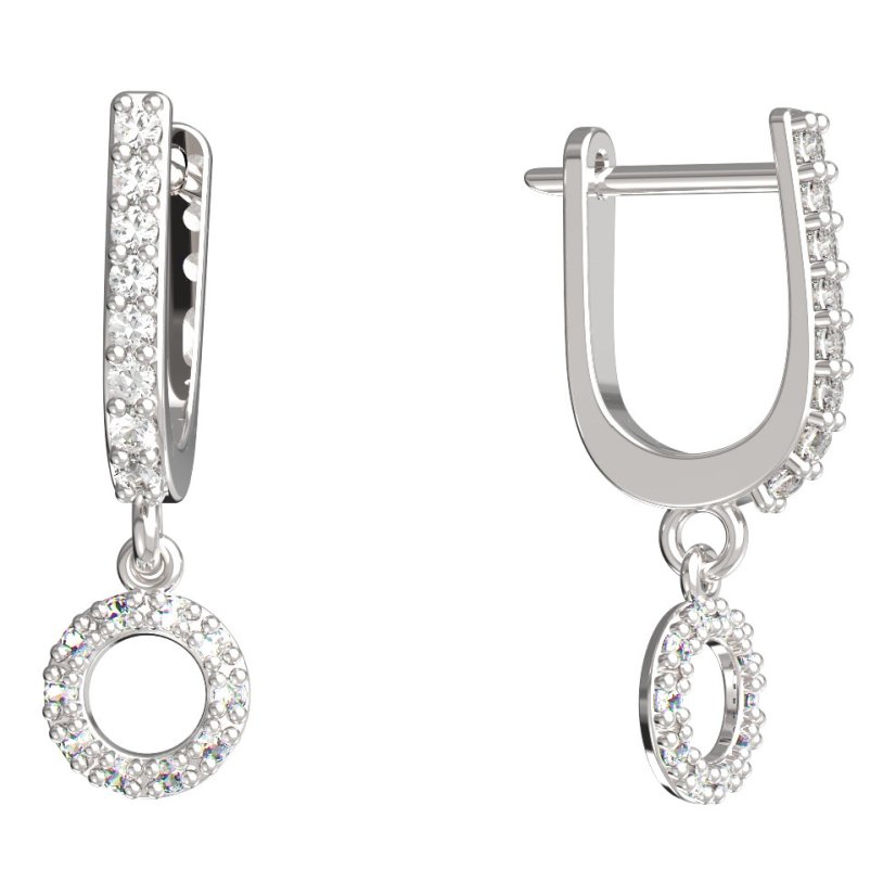 BeKid dětské náušnice 836 Bílé zlato - 585 Diamant