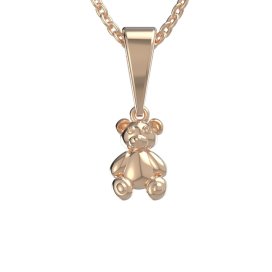 BG zlatý dětský přívěs medvídek 1584 Růžové zlato 585 (30-90dní) Bez kamene