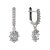 BG zlaté diamantové náušnice ovál -  953 Bílé zlato - 585 Diamant lab-grown