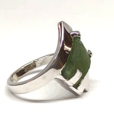 BG prsten přírodní kámen-Vltavín 007