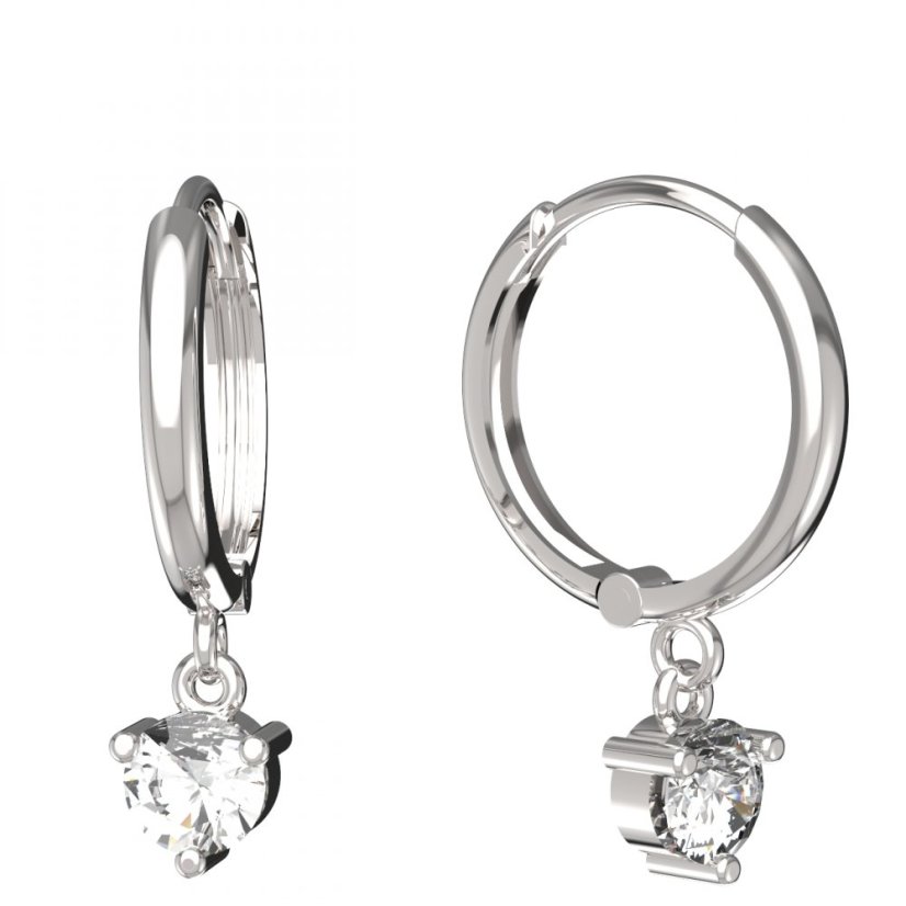 BG zlaté náušnice 783 Bílé zlato - 585 Diamant