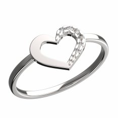BeKid dětský prsten srdíčko 597 Bílé zlato - 585 Diamant
