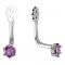 BeKid Gold earrings components 3 - Metal: Yellow gold 585, Stone: Pink cubic zircon