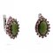 BG earring oval 507-90 - Metal: Silver 925 - rhodium, Stone: Garnet