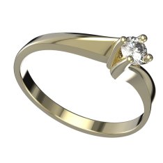 BG zlatý   diamantový prstýnek  1438 /zásnubní/