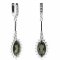 BG earring oval 513-B93 - Metal: Silver 925 - rhodium, Stone: Garnet