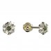 BG moldavit earrings -879 - Switching on: Hinge clip 64, Metal: Yellow gold 585, Stone: Moldavite and cubic zirconium