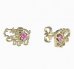 BeKid, Gold kids earrings -1188 - Switching on: Puzeta, Metal: Yellow gold 585, Stone: Pink cubic zircon