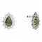 BG earring drop stone -  186 - Metal: Silver 925 - rhodium, Stone: Garnet