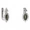 BG earring oval 504-87 - Metal: Silver 925 - rhodium, Stone: Garnet