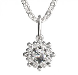 BeKid dětský přívěšek kytička 319 Bílé zlato - 585 Diamant