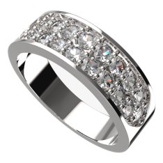 BG zlatý prstýnek 459 Bílé zlato - 585 Diamant