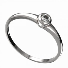 BG zlatý diamantový prstýnek 550 I Bílé zlato - 585 Diamant lab-grown