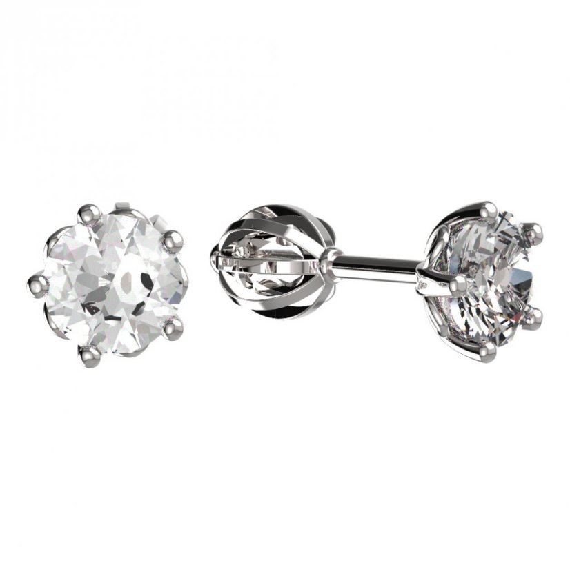 BeKid dětské náušnice 875 Bílé zlato - 585 Diamant