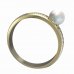 BG zlatý prstýnek s perlou 561 E - Kov: Žluté zlato 585, Kámen: Kubický zirkon a tahiti perla