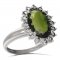 BG ring oval 507-I - Metal: Silver 925 - rhodium, Stone: Garnet