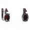 BG earring oval 479-87 - Metal: Silver 925 - rhodium, Stone: Garnet