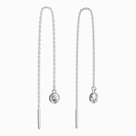 BeKid dětské náušnice 101 Bílé zlato - 585 Diamant