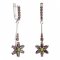 BG earring star 520-B94 - Metal: Silver 925 - rhodium, Stone: Garnet