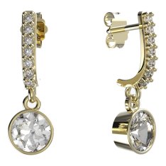 BG zlaté náušnice 724 Žluté zlato - 585 Diamant