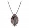 BG pendant oval 513-90 - Metal: Silver 925 - rhodium, Stone: Garnet