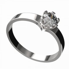 BG zlatý zásnubní prsten 946/870 Bílé zlato - 585 Diamant