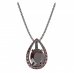 BG pendant oval 493-90 - Metal: Silver 925 - rhodium, Stone: Garnet