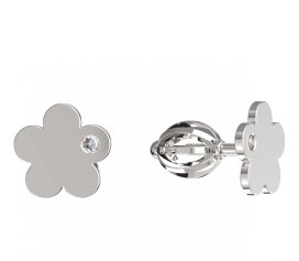 BeKid dětské náušnice pětilístek 852 Bílé zlato - 585 Diamant